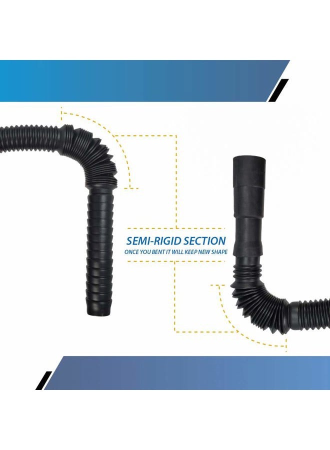 Raven Washing Machine Drain Hose - Semi-rigid Sections Allow Hose to Bend (4 feet collapsed) - Image 5