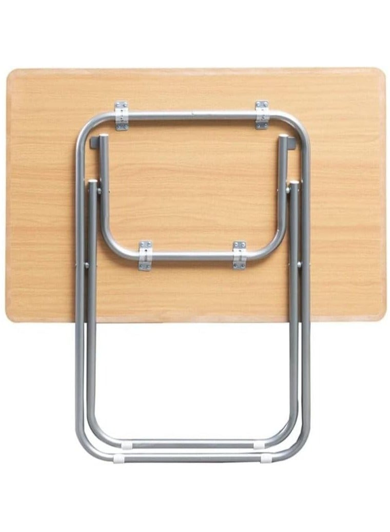 Silver Sea Silver Sea Wooden Folding Table for Camping (L80*W80*H75cm (Beige Colour) | Traveling Table | Picnic Table | Cofee Table For Home | Festivals Table | Kitchen Table | Wooden Dining table and Portable Camping Table  - Image 2