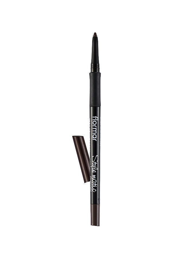 flormar Stylematic Eyeliner – S01 Chocolate Cream – Twist-Up Waterproof Eye Pencil, High-Pigment Color, Smudge-Resistant, Quick-Setting, Long-Lasting Definition 01 Chocolate Cream - Image 1