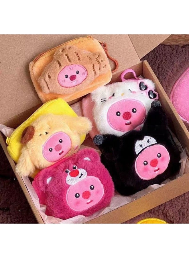 Cute Cartoon Loopy Ruby Creative Coin Purse Mini Small Size Snapper Head Doll Bag Pendant-Color:Pudding Dog-cross-dressing Loopy Coin Purse  - Image 2