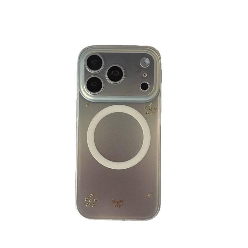 غطاء MagSafe بIMD لـ iPhone 15 / 15 Plus / 15 Pro / 15 Pro Max مع مغناطيس قوي وتصميم مزدوج الطبقات مع قبضة مضادة للانزلاق مع مقاوم للخدش باللون وردي مضاد للانزلاق مغناطيسي باللون. - Image 5