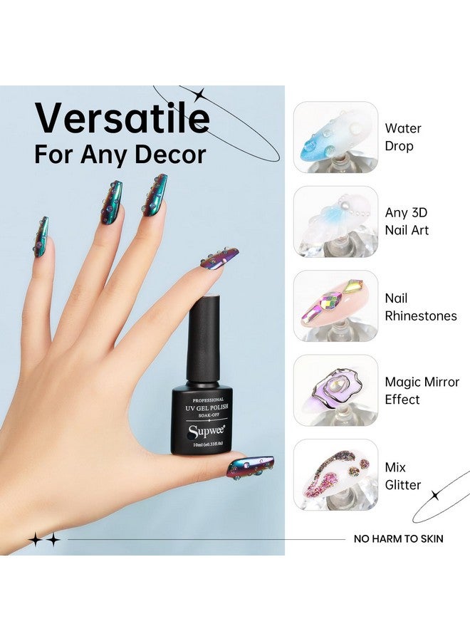 سوبوي واضح 3D مسمار هلام النحت هلام لمسمار الفن قطرات الماء هلام طلاء الأظافر لمسمار حجر الراين مسمار حنين هلام الطلاء للمنزل مانيكير Diy نقع قبالة الأشعة فوق البنفسجية هلام رسم صب مسمار الفن الغراء - Image 2