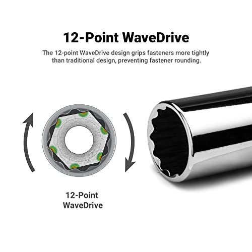 Capri Tools 7 mm Deep Socket, 1/4 in. Drive, 12-point, Metric - Image 2