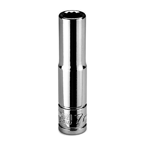 Capri Tools 7 mm Deep Socket, 1/4 in. Drive, 12-point, Metric - Image 1