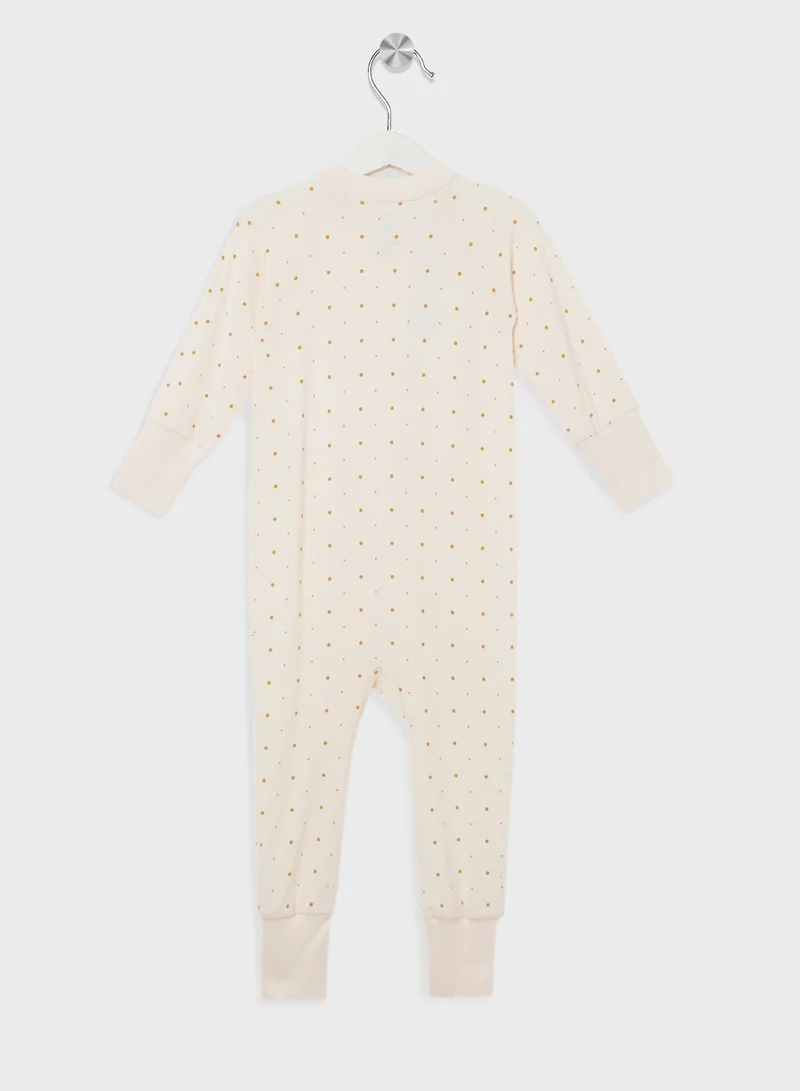Elli Junior Bamboo Two Way Zip Pyjamas Golden dots