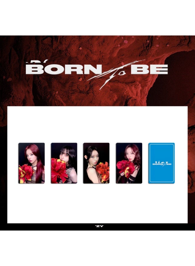NIBEMINENT 4 Pcs Kpop ITZY Born To Be Lomo Cards Card For Fans Collection Gifts