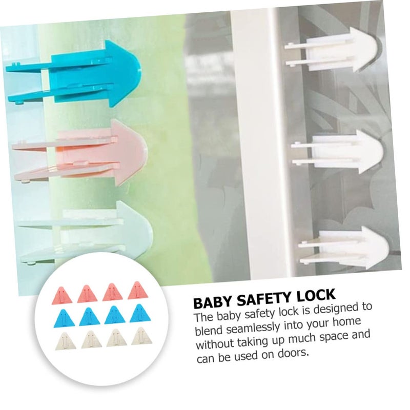 12 Pack White Child Safety Locks For Doors And Windows Easy Installation Sliding Security - Image 5
