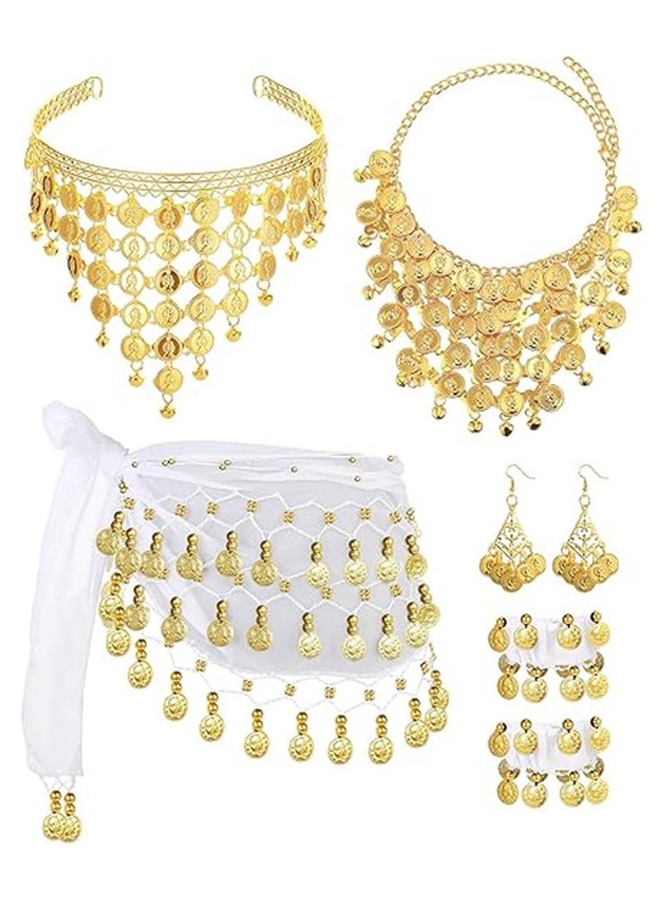 Al Aoyama - Belly Dance Wrap set Belt Skirt With 128 Gold Coins - Image 1