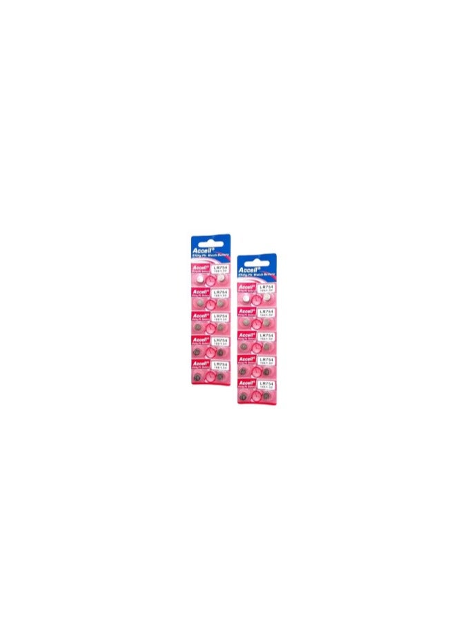 Accell 20-Pieces Accell AG5 LR754 (193) Alkaline 1.5V Batteries - Image 1