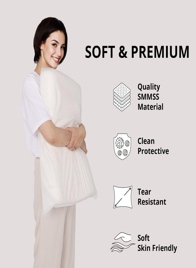 PUFFIN TRIP 8 Pcs Disposable Pillowcases 31.5 x 20 inches SMMSS Non Woven Fabric Individually Vacuum Packed Portable Lightweight Breathable Large Size Pillow Case for Travel Business Trip Hotel Spa Hospital Stay - Image 4
