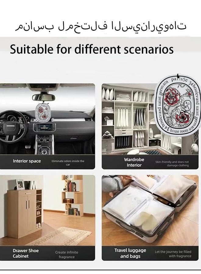 KANGLI 10 PCS Car Air Fresheners Hanging Sachets, Long Lasting Odor Eliminator for Cars, Wardrobe, Bathroom, Bedroom –  Botanical Fragrance  Pendants . - Image 5