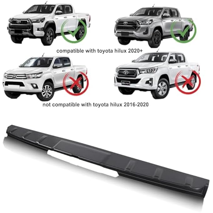 rayihni Tailgate Protector For Toyota Hilux 20202025 Mk9 Tailgate Scratches Rear Tail Gate Cover Guard Load Bed Rail Spoiler Abs Matte Black - Image 4