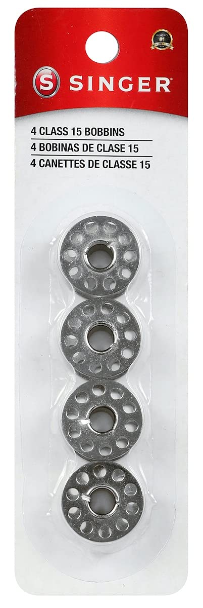SINGER Bobbins Class 15 Metal Bobbins – Replacement Bobbins for Sewing Machine, Bobbins Sewing Machine, Sewing Machine Bobbins, Sewing Machine Accessories, 4ct - Image 1