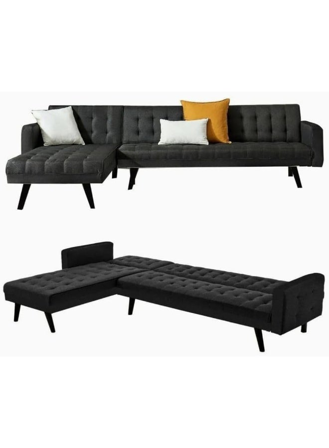 Modern L-Shaped Sectional Sofa Bed - Image 3