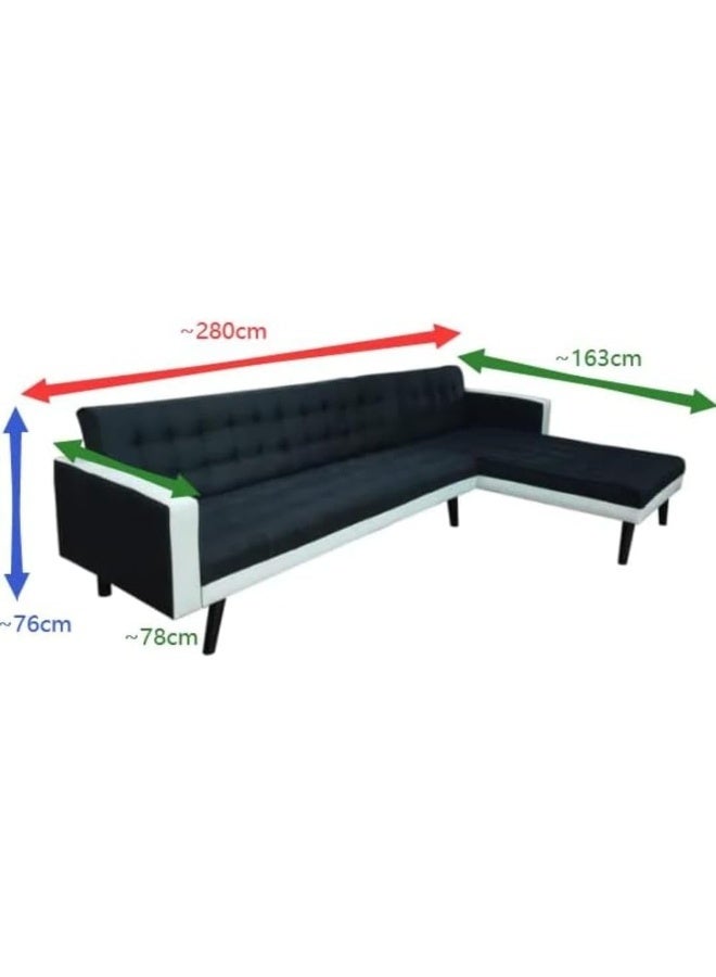 Modern L-Shaped Sectional Sofa Bed - Image 2