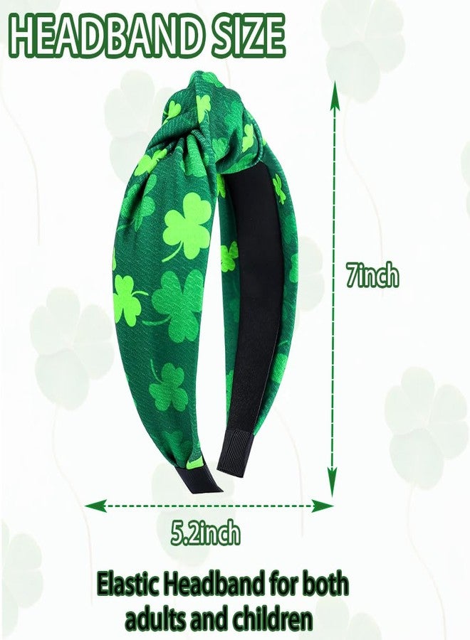 RUPOFUZA St. Patrick’s Day Headbands Irish Green Shamrock Leaves Knotted Wide Headband Non Slip Hair Hoops St Patricks Hair Accessories St. Patrick's Day Party Gifts for Women - Image 4