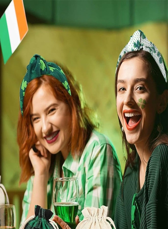 RUPOFUZA St. Patrick’s Day Headbands Irish Green Shamrock Leaves Knotted Wide Headband Non Slip Hair Hoops St Patricks Hair Accessories St. Patrick's Day Party Gifts for Women - Image 5