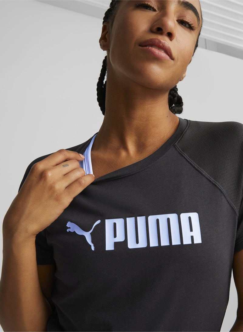 بوما تيشيرت تدريب للنساء PUMA Fit Logo - Image 3