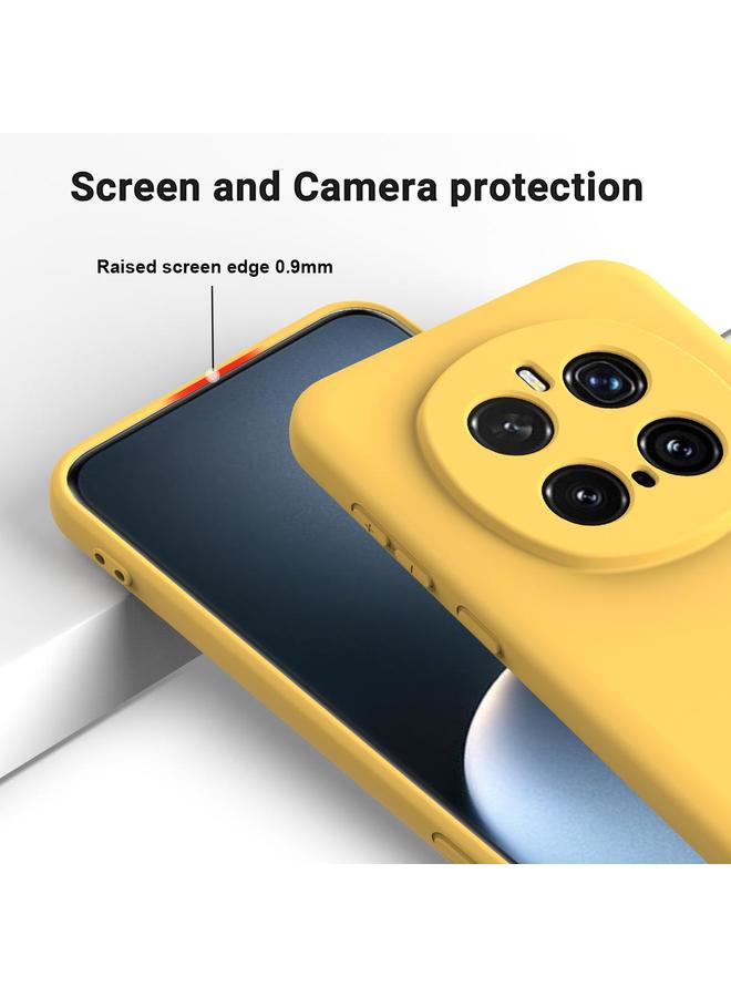 زبون جراب لهاتف Honor Magic7 Pro، جراب هاتف مقاوم للصدمات من السيليكون السائل بلون نقي - Image 4