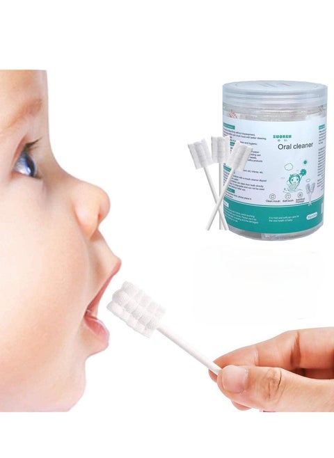 30Pcs Baby Tongue Cleaner Baby Toothbrush Newborn Oral Cleaning Sticks Disposable Tongue Cleaner for 0-3 years Babies and Toddlers