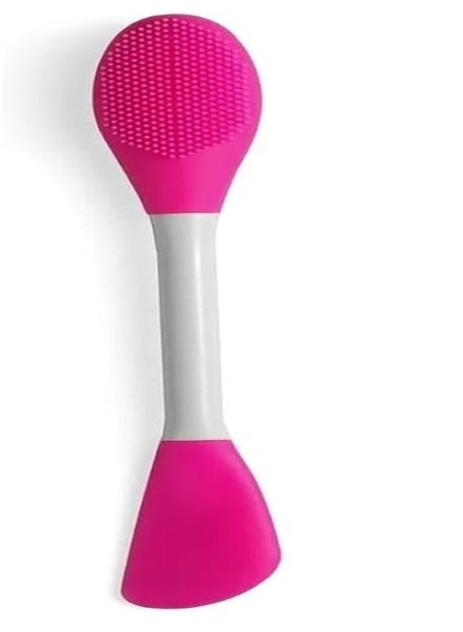 Gugzy Silicone Double-headed Face Mask Brush, Facial Mask Applicator, Makeup Removel Scrubber, Lips Face Cleansing Exfoliating Brush And Body Butter Applicator (Rose Pink) - Image 1