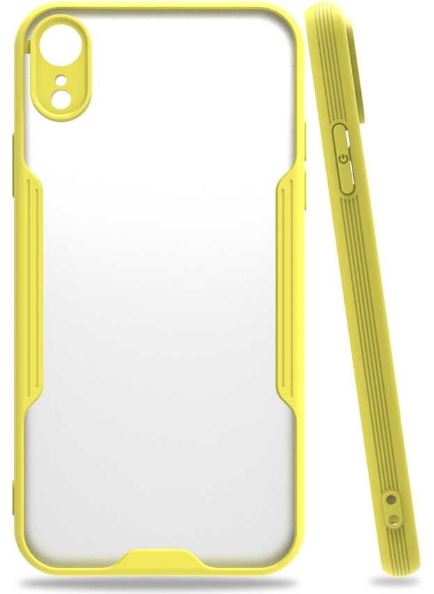Rona Store iPhone Xr 6.1 - Compatible Zore Parfait Cover-Yellow 