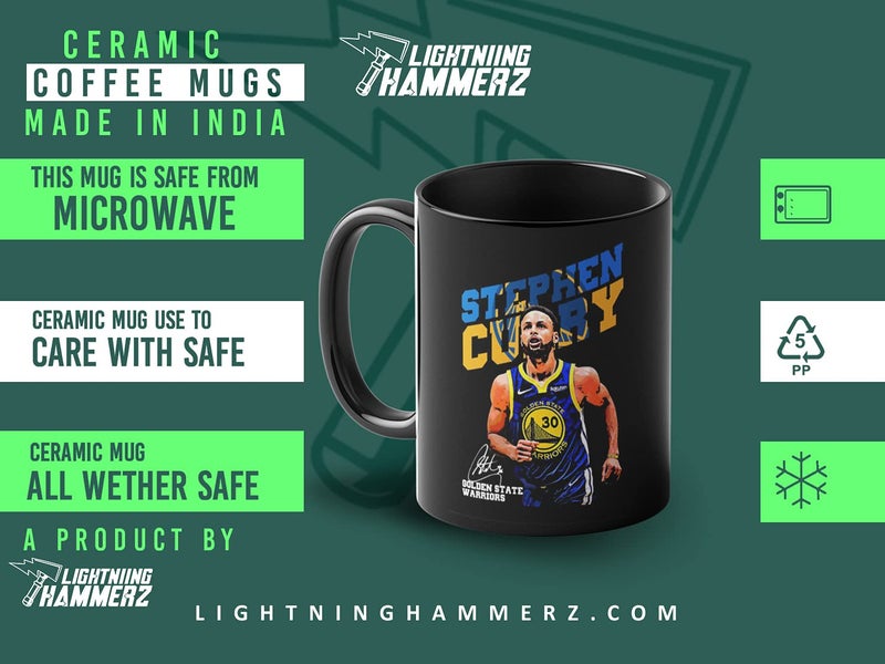 Lightning Hammerz Stephen Curry Basketball Coffee Mug with Print Stephen Curry Can Do All Things Printed Coffee Mug for Friends Golden State Warriors Mugs 330ml Microwave Dishwasher Safe - Image 4