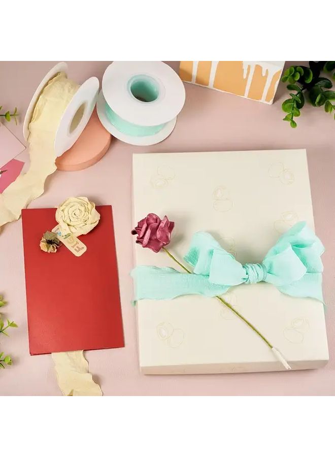 YM Color 9m باقة زهور شبكة صيد كتان مموج شريط الدانتيل زفاف عروس زخرفة مواد DIY 4 سم واسعة - Image 4