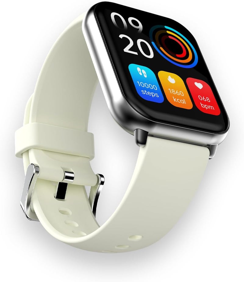 HiFuture ZONE2 1.96" IPS Display BT Calling Smartwatch - Silver White - Image 1