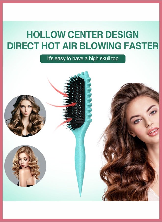 Curl Define Styling Brush,Curly Hair Brush, Wet Dry Detangler Hair Brush, The Essential Tool For Shaping And Styling Your Curls (Blue)