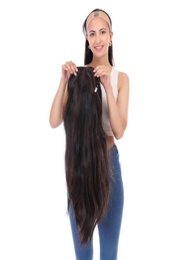 ريتزكارت شعر مستعار طويل وناعم، خط شعر مركزي، شعر صناعي بدون غراء، للنساء. استمتعي بمزيج مثالي من الأناقة والراحة والعملية. المقاس: 30 بوصة. ماركة ريتزكارت. - Image 1