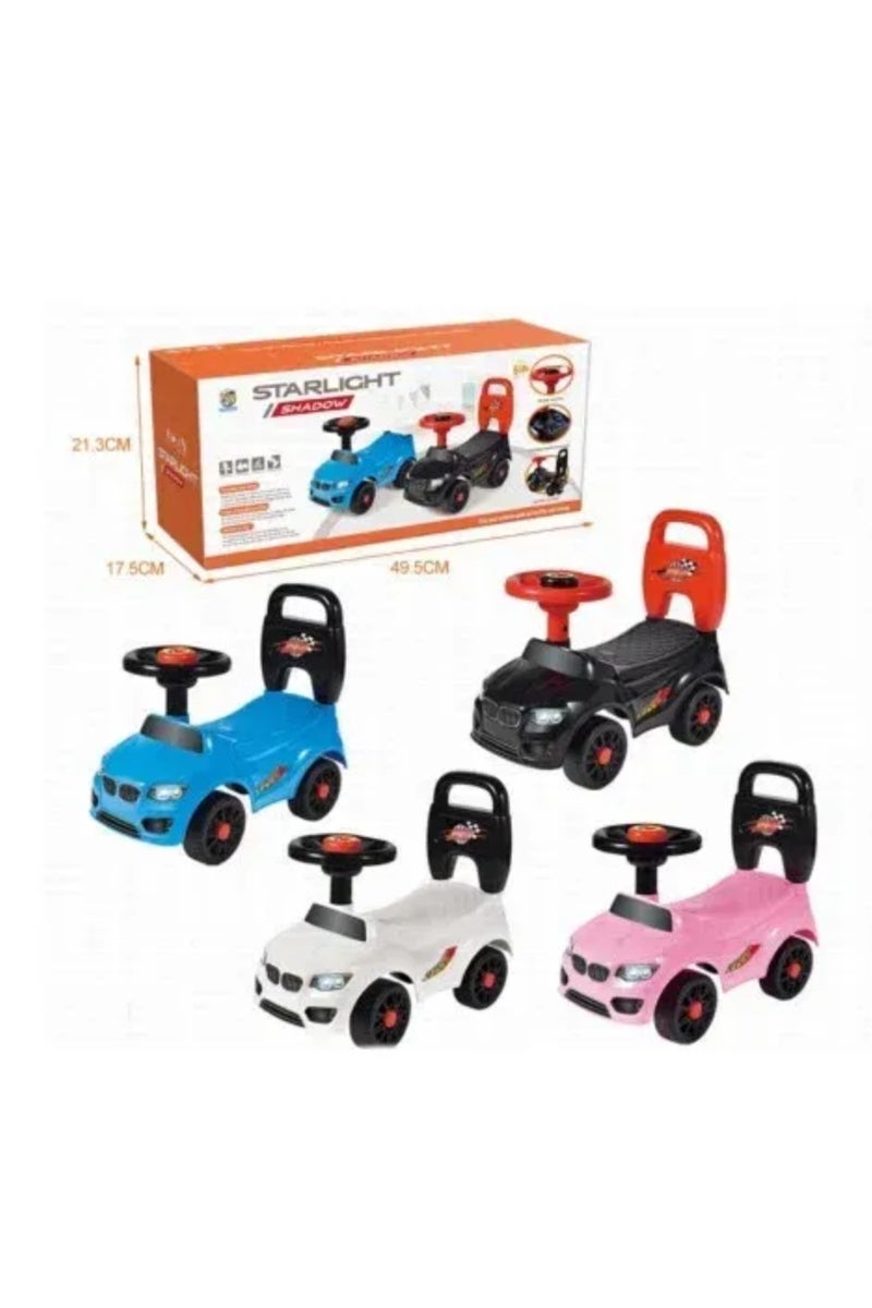 Galaxy Ride-On Car for Kids – Push Car with Steering Wheel & Backrest | Toddler Ride Toy Vehicle for Indoor & Outdoor Play | Sturdy 4-Wheel Design – 50×21.5×41 cm - Image 5