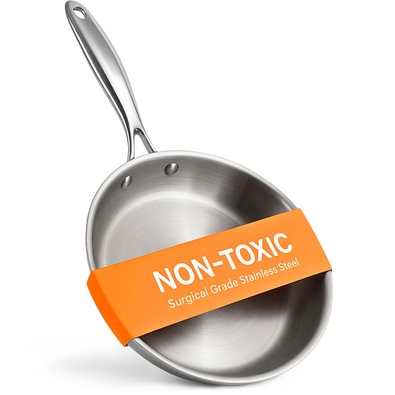 Ziruma Non-Toxic 8 Inch Stainless Steel Frying Pan - Image 1
