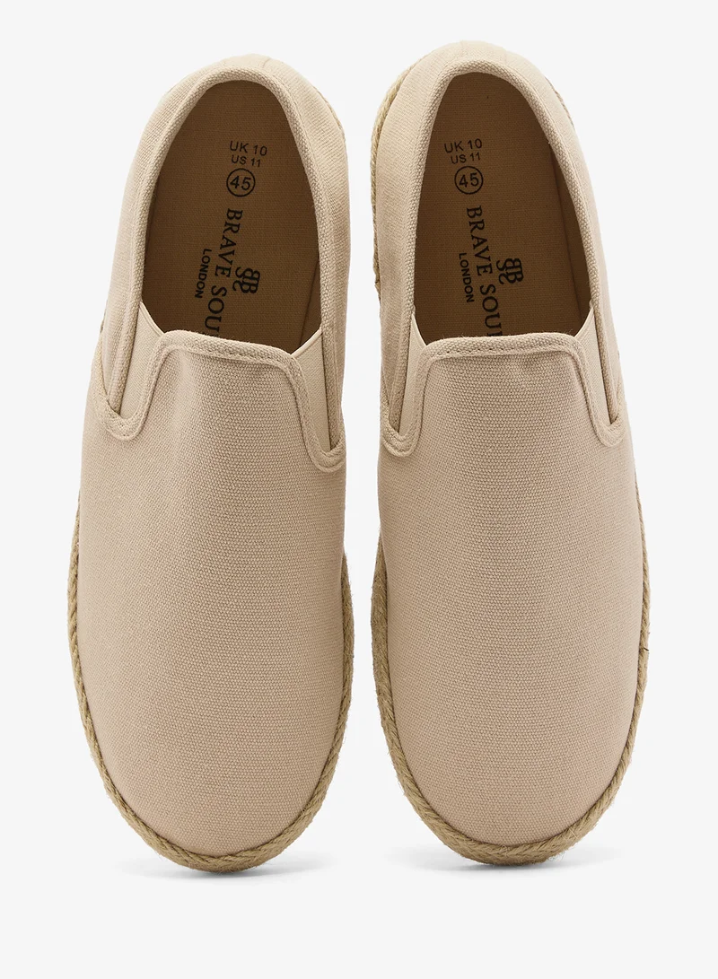 BRAVE SOUL  MENS SLIP ON ESPADRILLES WITH ELASTICATED INSERTS & RUBBER SOLE. for Men | Best Price UAE