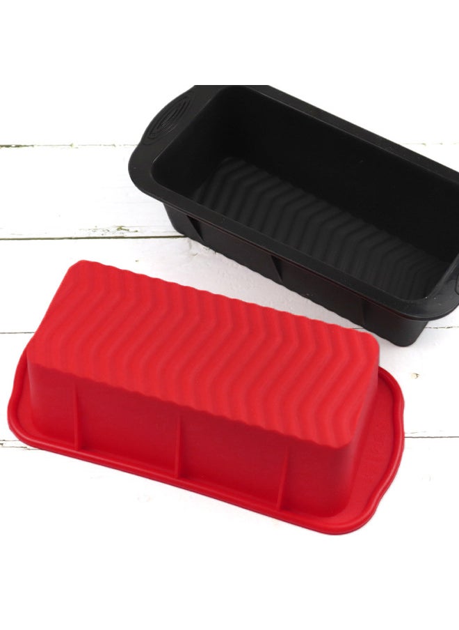 Generic - Than Rectangular Silicone Soap Mold Cake Mold Toast Mold Rectangular Shufulei Mold Diy Home Egg-Specifications:red - Image 1