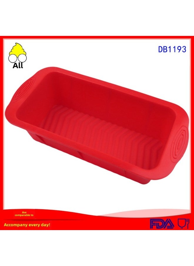 Generic - Than Rectangular Silicone Soap Mold Cake Mold Toast Mold Rectangular Shufulei Mold Diy Home Egg-Specifications:red - Image 1