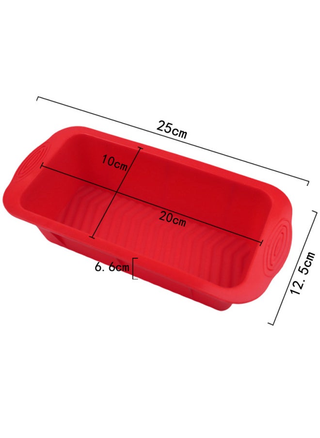 Generic - Than Rectangular Silicone Soap Mold Cake Mold Toast Mold Rectangular Shufulei Mold Diy Home Egg-Specifications:red - Image 1
