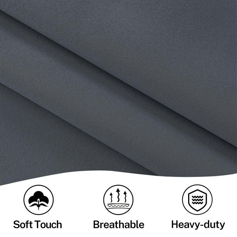 Vatge Sidelight Curtains for Front Door, 12 Inch Wide Narrow Window Curtains for Side Door, 1 Panel, W12 x L72, Grey - Image 5