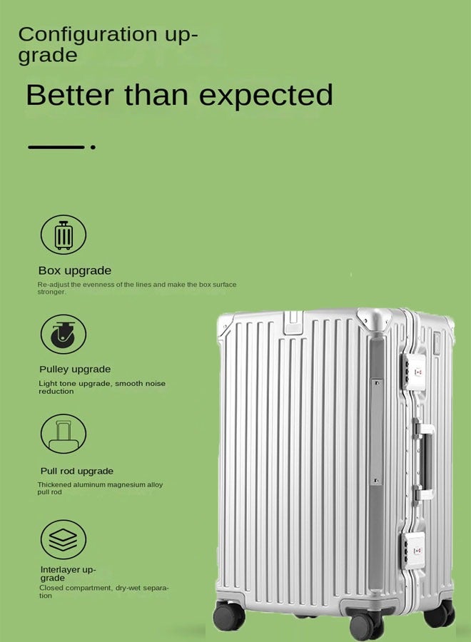 NKX Premium Expandable Aluminum Frame ABS and PC Suitcase with USB Charging Port and C type 32 Inch - Image 3
