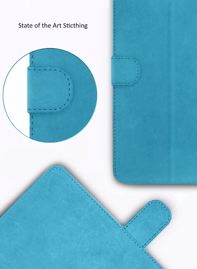 اوميكر جراب فليب ذكي من الجلد عالي الجودة مع حامل مغناطيسي لهاتف Honor Pad X8 10.1 Inch 2022 / Pad X8 Lite 9.7 Inch 2022 بوصة 2022 أزرق بحري - Image 5