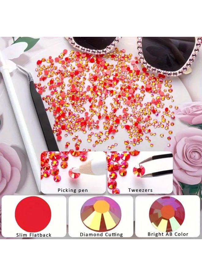Resin Flat Bottom Drill Siam AB 3mm 5000pcs for Nail Art Clothing DIY - Image 5