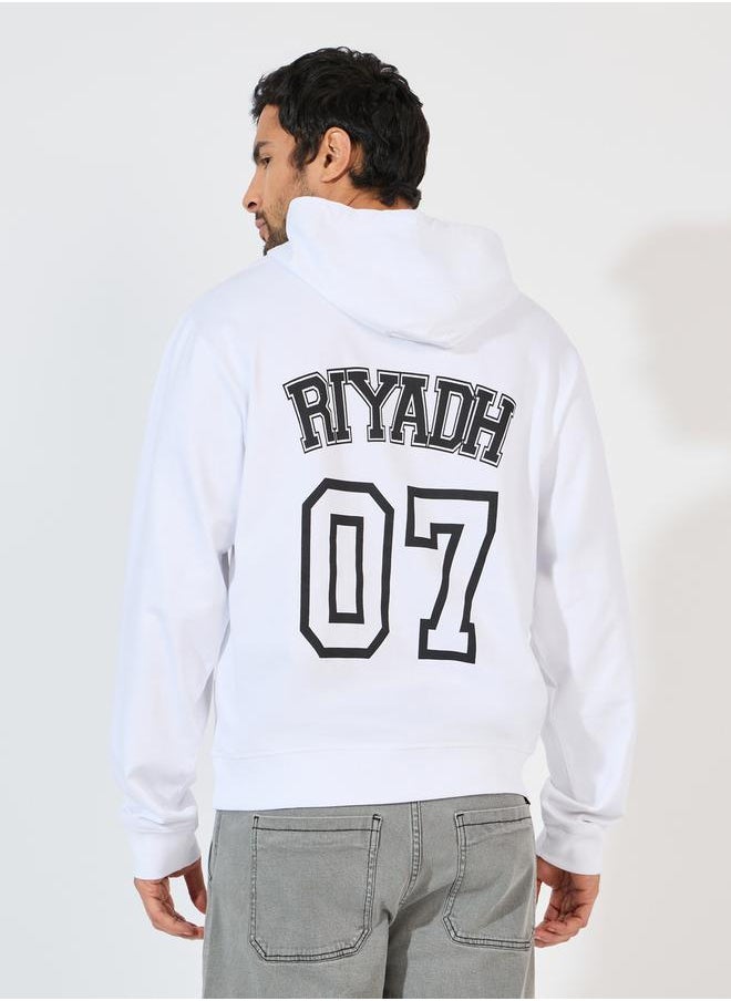 Styli - Varsity Graphic Print Relaxed Fit Hoodie - Image 1