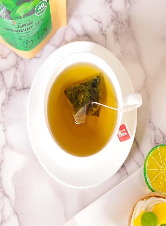FullChea - Spearmint Tea Bags, 40 Teabags, 1.5g/bag - Premium Spearmint Leaves - Non-GMO - Caffeine-free - High in Antioxidant & Support Digestion - Image 2