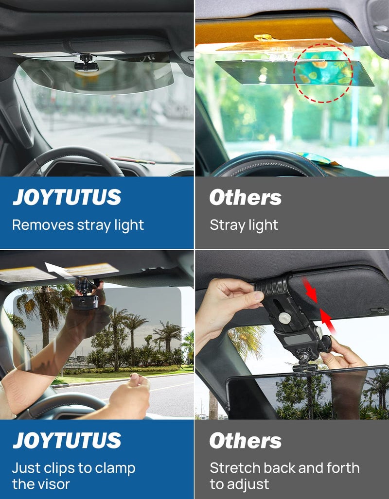 JOYTUTUS Sun Visor for Pickup Truck, Polarized Sun Visor Extender for Truck, Universal UV400 Car Visor Extension Anti-Glare Easy to Install, Protect from Glare/UV Ray/Stray Light - Image 2