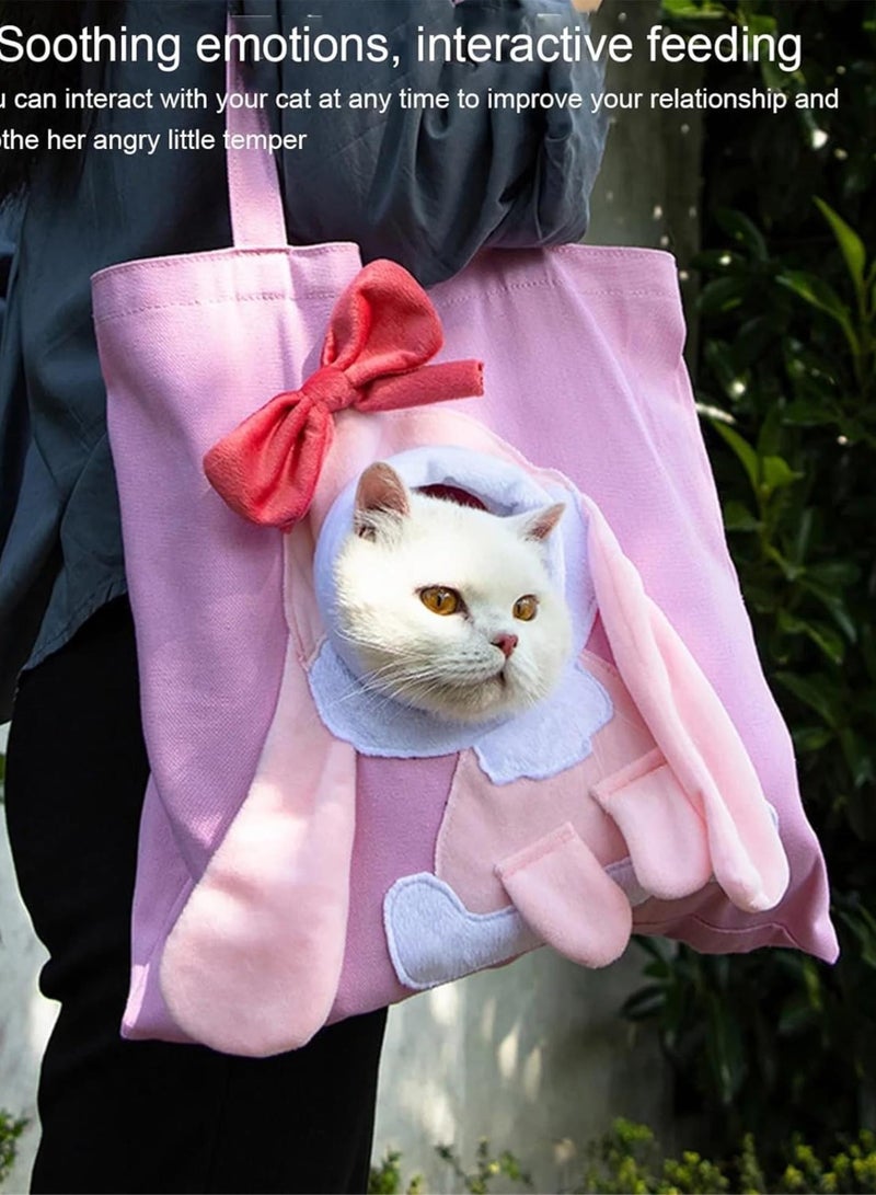 GGOOT # Pet Bag Large Opening Breathable Large Canvas Panda Shape Pet Cat Travel Bag Outdoor Products Convenient For Cat Lovers To Bring - Image 4