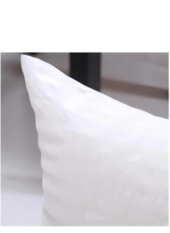 ألعاب تي إن 2 قطعة مخدات فندق مخططة قطن أبيض 45x45 سم  - Image 4