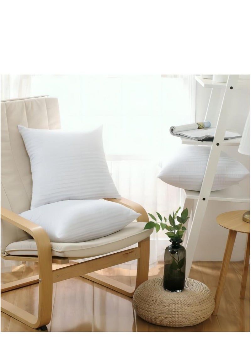 TNGames 45×45cm 2-Piece Striped Hotel Pillowcases | Ultra-Soft Velour | Removable Zipper Design | For Travel & Home Use  - Image 3