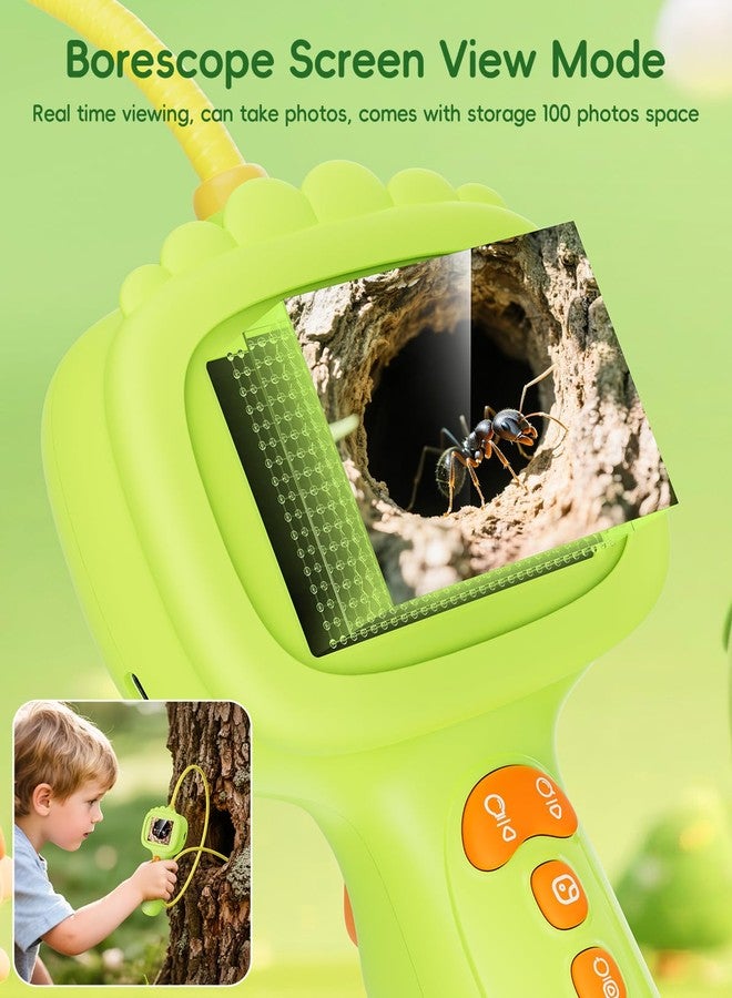 Ashfly Borescope Camera with Light for Kids, Ashfly STEM Science Educational Toy for 3 4 5 6 7 8 Years Old Boys & Girls, 2.4" Screen Snake Scope Camera for Birthday Outdoor Camping Nature Exploration-Green - Image 5