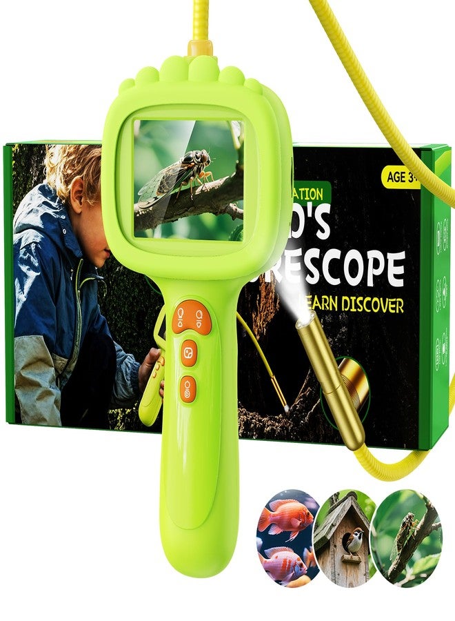 Ashfly Borescope Camera with Light for Kids, Ashfly STEM Science Educational Toy for 3 4 5 6 7 8 Years Old Boys & Girls, 2.4" Screen Snake Scope Camera for Birthday Outdoor Camping Nature Exploration-Green - Image 1