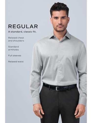 Van Heusen Men's Dress Shirt Regular Fit Oxford Solid, Navy, 4X-Large - Image 5